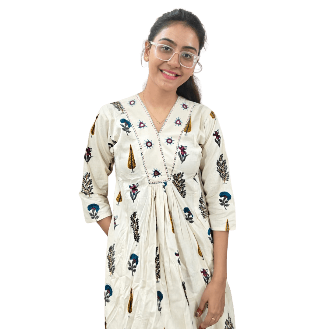 Cream Printed Co-Ord Set - Image 3