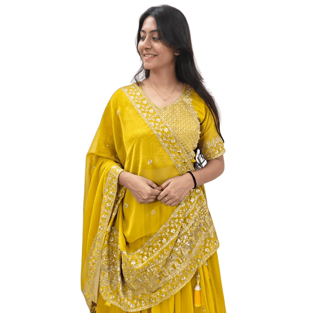 Haldi Glow Lehenga - Image 4