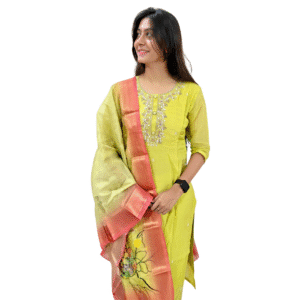 Lime Radiance Embroidered Kurta Set