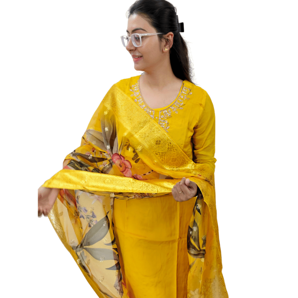 Golden Glow Silk Blend Suit
