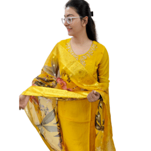 Golden Glow Silk Blend Suit